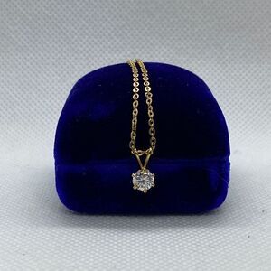 💛 Gold Plated Nickel Silver CZ Necklace